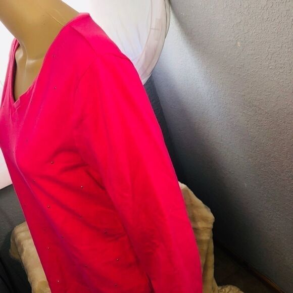 Quacker Factory Hot Pink w/Rhinestones M - Picture 8 of 8